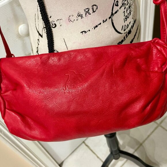 BOHO CHIC Y2K CROSSBODY BAG RED LEATHER MADE IN USA JWM DERR BEND OREGON ICONIC - Picture 5 of 16